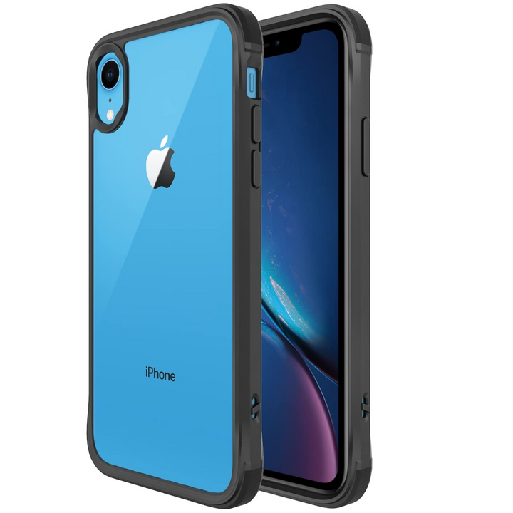 Ultra Slim Matte Bumper Clear Transparent Hard Back Case Cover  (Black)