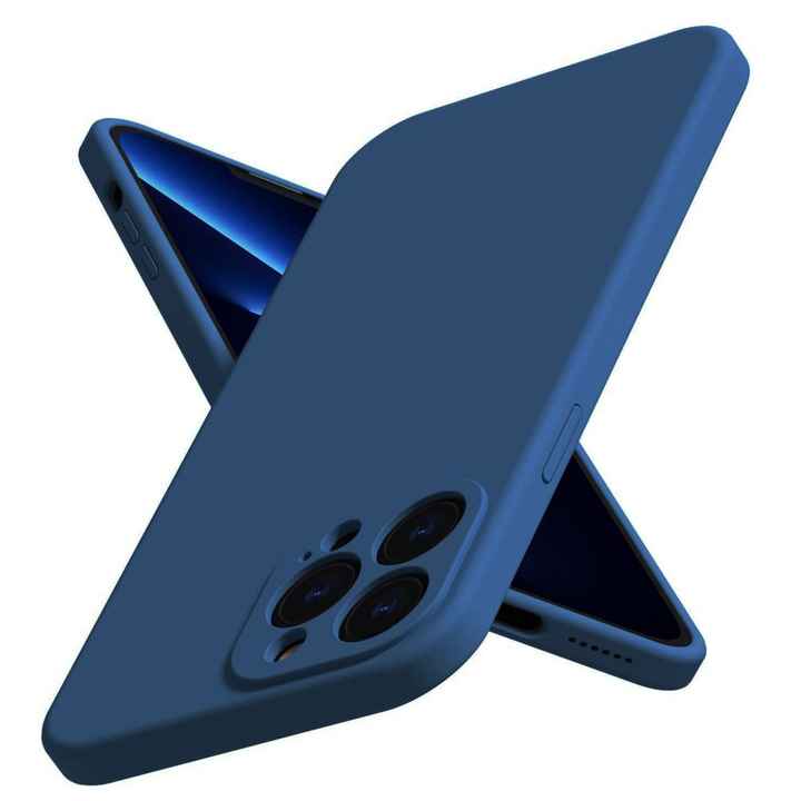 Silicon Soft Case Camera Protect Microfiber Lining Cover for iPhone 13 Pro Max