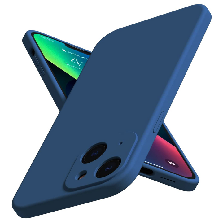 Silicon Soft Case Camera Protect Microfiber Lining Cover for iPhone 13