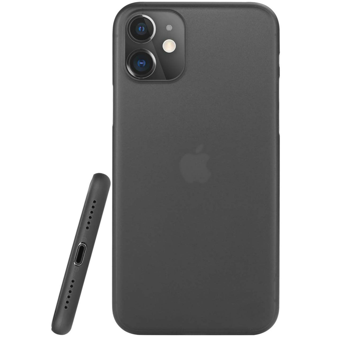 Ultra Thin Matte Anti Scratch Slim Fit Back Cover Case for iPhone 11 Black (Plastic)