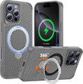 Carbon Fiber Case with magnetic stand for iPhone