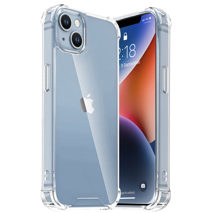 Shockproof Transparent Hard Back Clear Cover Case (iPhone 14 Plus)