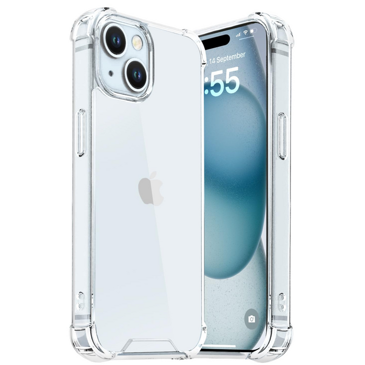 Shockproof Military Drop Protection Transparent Hard Back Cover Case (Polycarbonate | Clear)